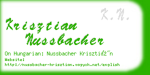 krisztian nussbacher business card